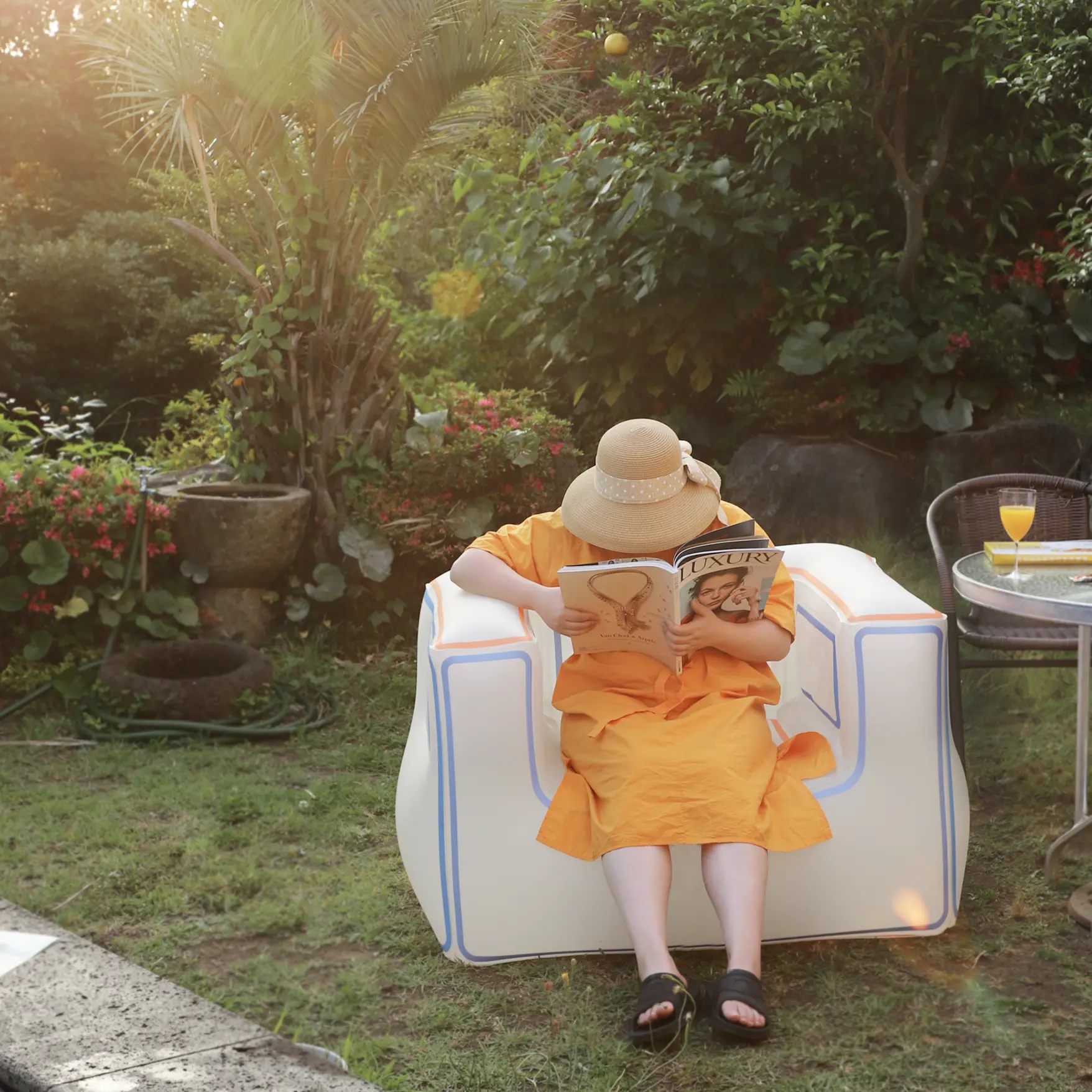 DREAMI SOFA 夢幻空氣沙發椅-MARINE（海藍色邊框） 圖 4