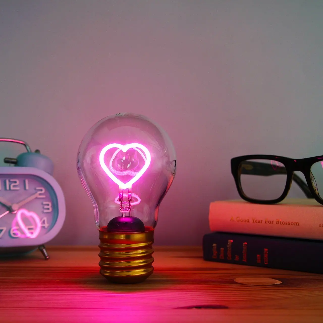 Cordless Heart Lightbulb充電式LED霓虹造型燈泡（粉色愛心） 圖 5