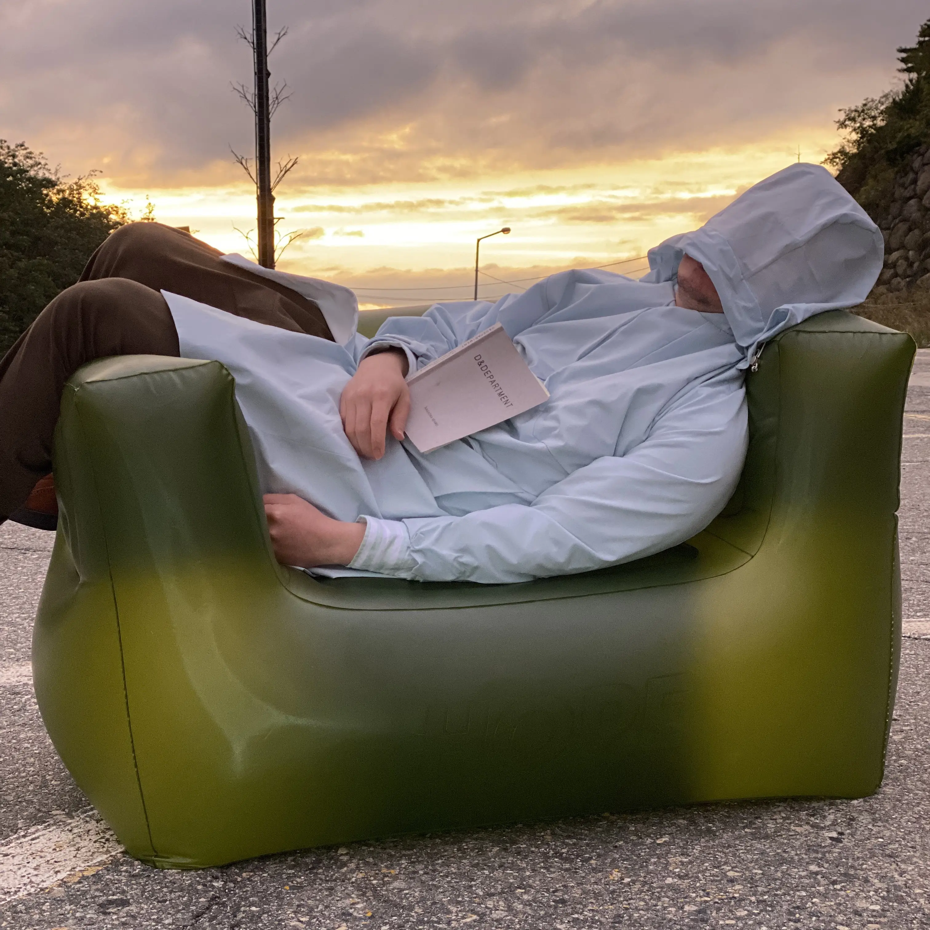 DREAMI SOFA 夢幻空氣沙發椅-KHAKI（軍綠卡其色） 圖 3